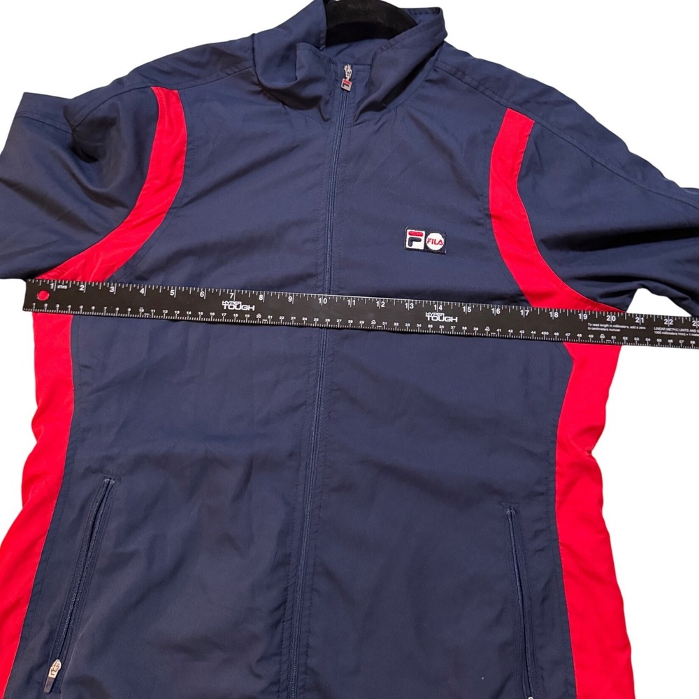 Vintage FILA 100th Anniversary Centenario Windbreaker Jacket Navy Blue Lining M - Picture 6 of 7